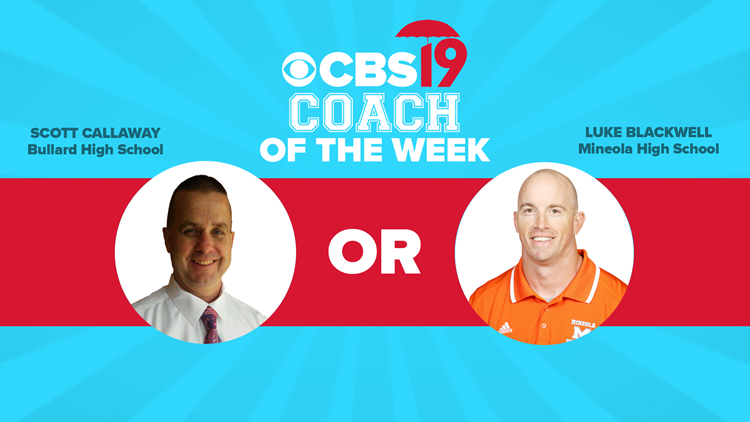 VOTING CLOSED: CBS19's Coach of the Week — Bullard's Scott Callaway vs. Mineola's Luke Blackwell