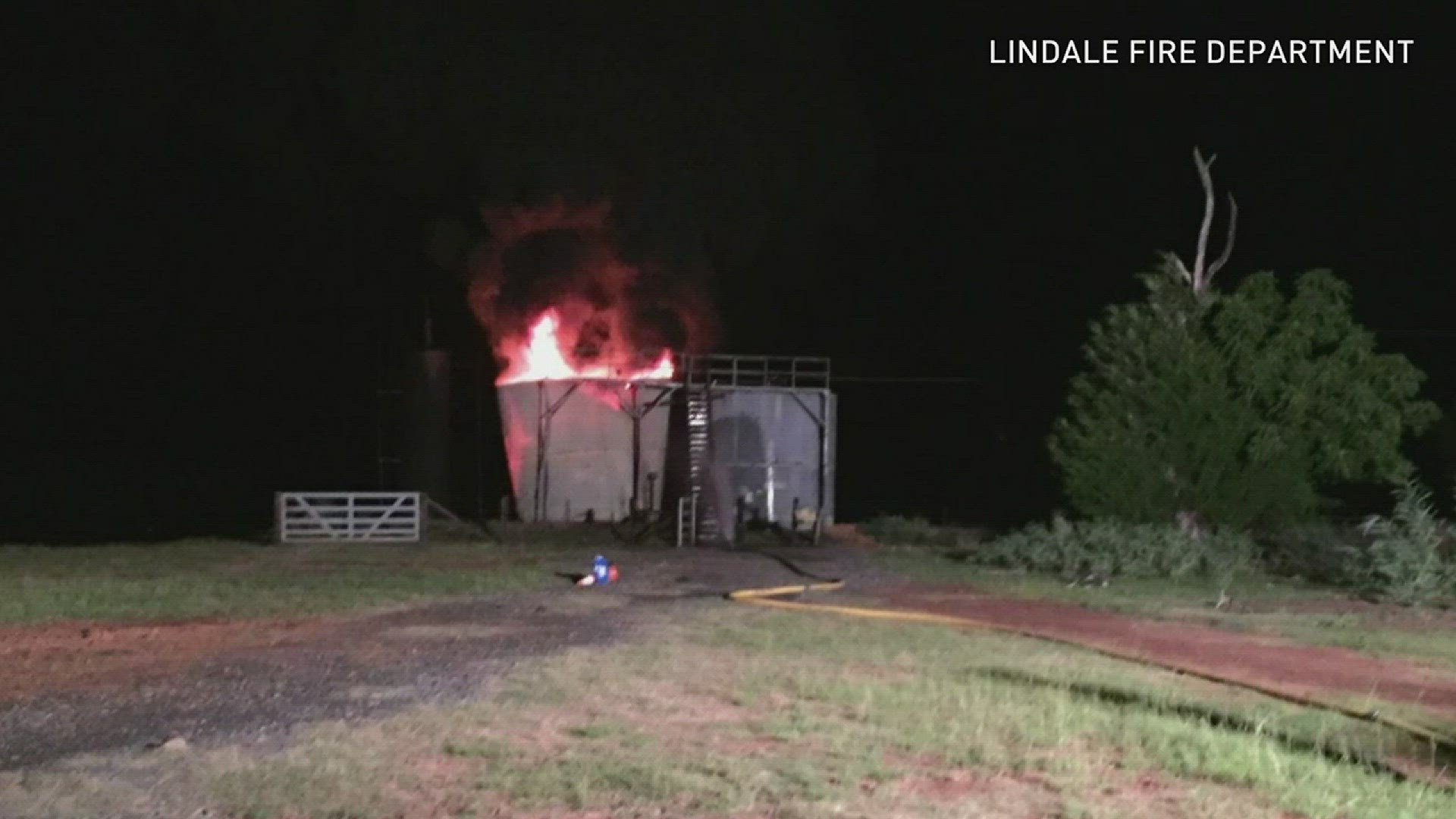 Two people were airlifted to a Dallas burn center following a crude oil tank explosion in rural Smith County Thursday night.