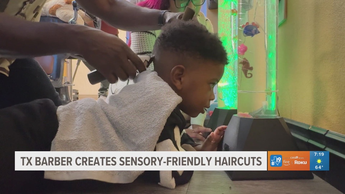 Texas barber creates sensory-friendly haircuts