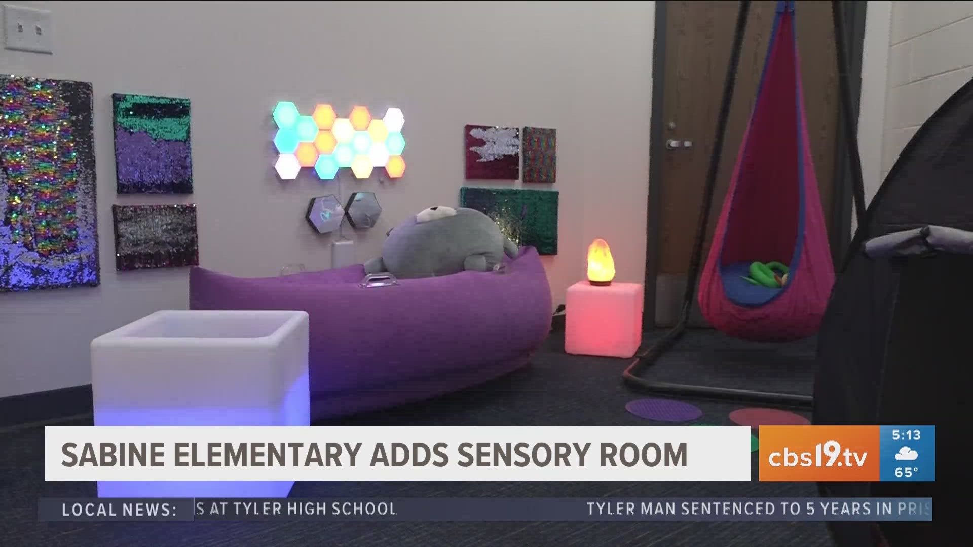 Sabine Elementary School installs its first sensory room in partnership with a special nonprofit initiative known as the Roxy Room Project.