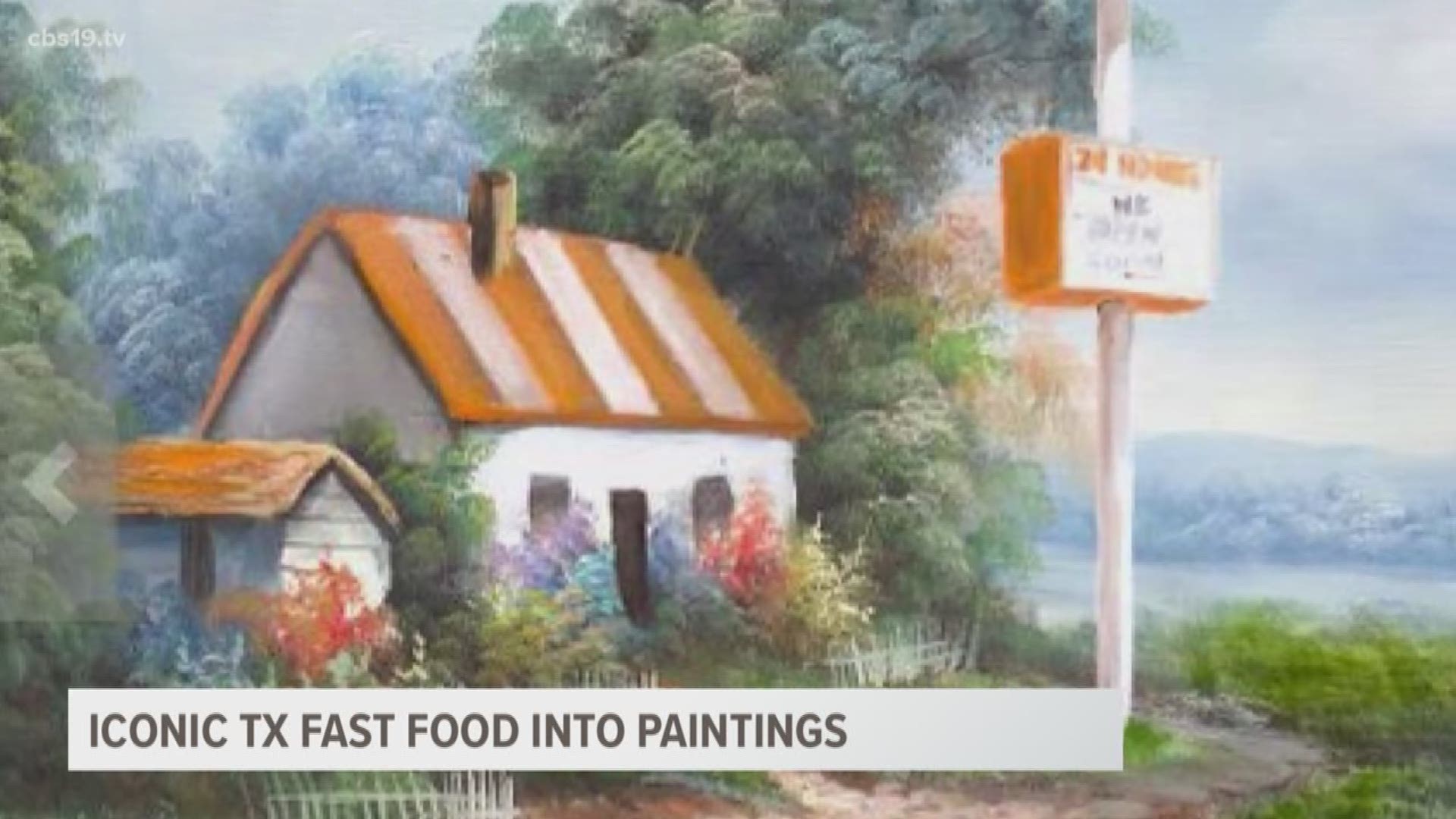 An artist in San Antonio is creating oil paintings featuring iconic Texas fast food joints.