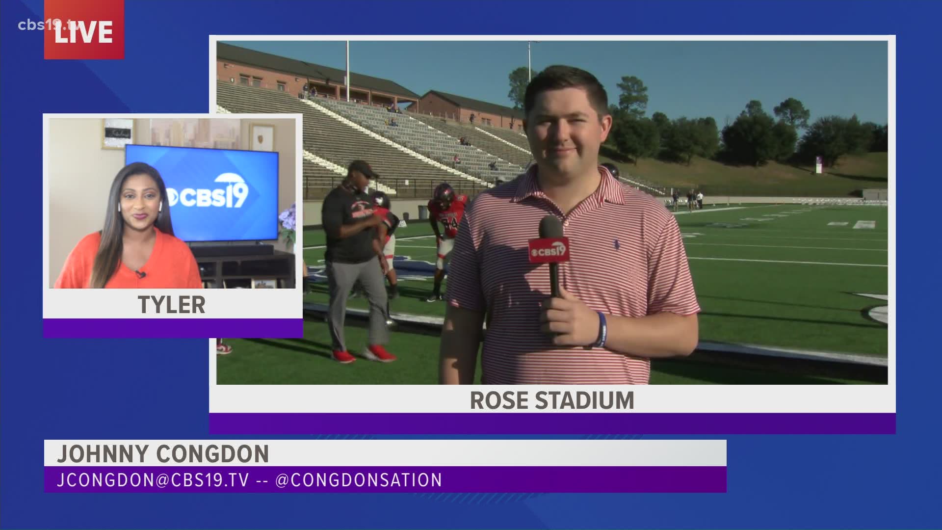 Johnny Congdon is out at Rose Stadium in Tyler getting you ready for week 8 of the East Texas high school football season.