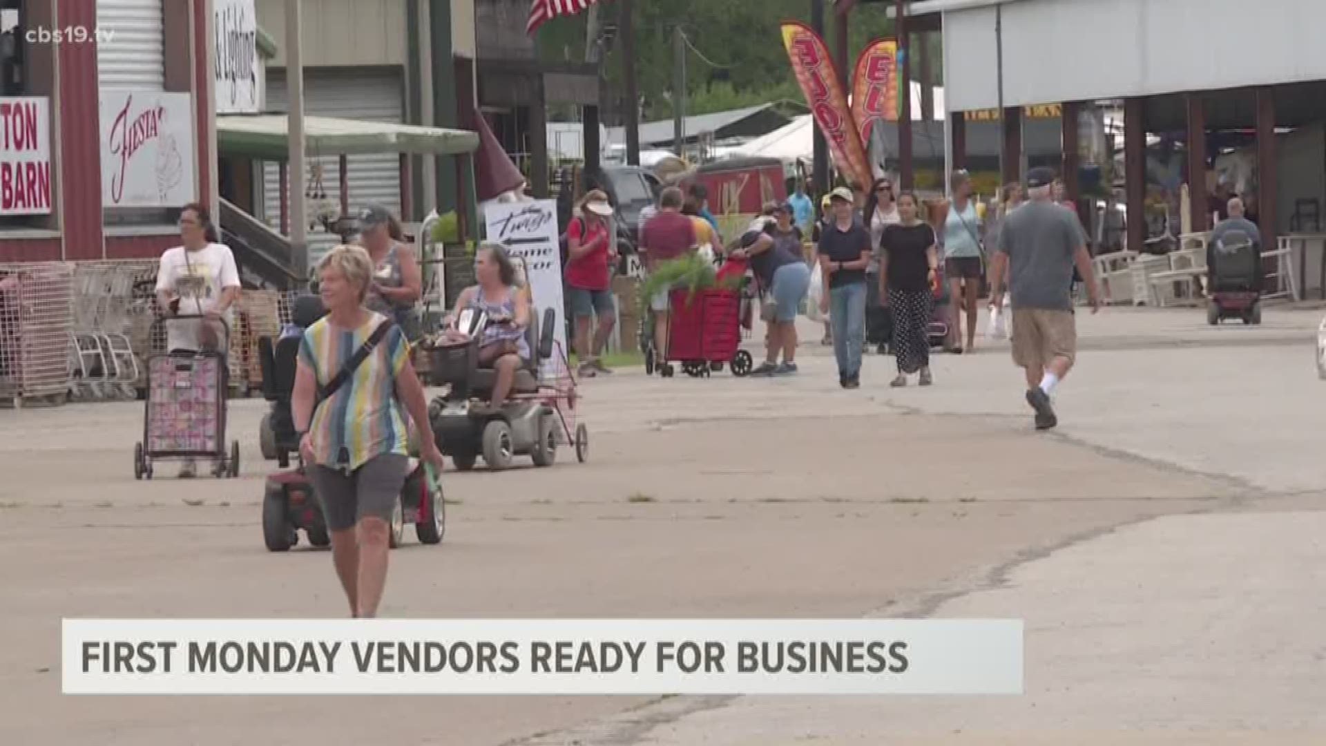 After not being able to sell at one of the largest flea markets the last two months, vendors said they are happy to be back at First Monday Trade Days.