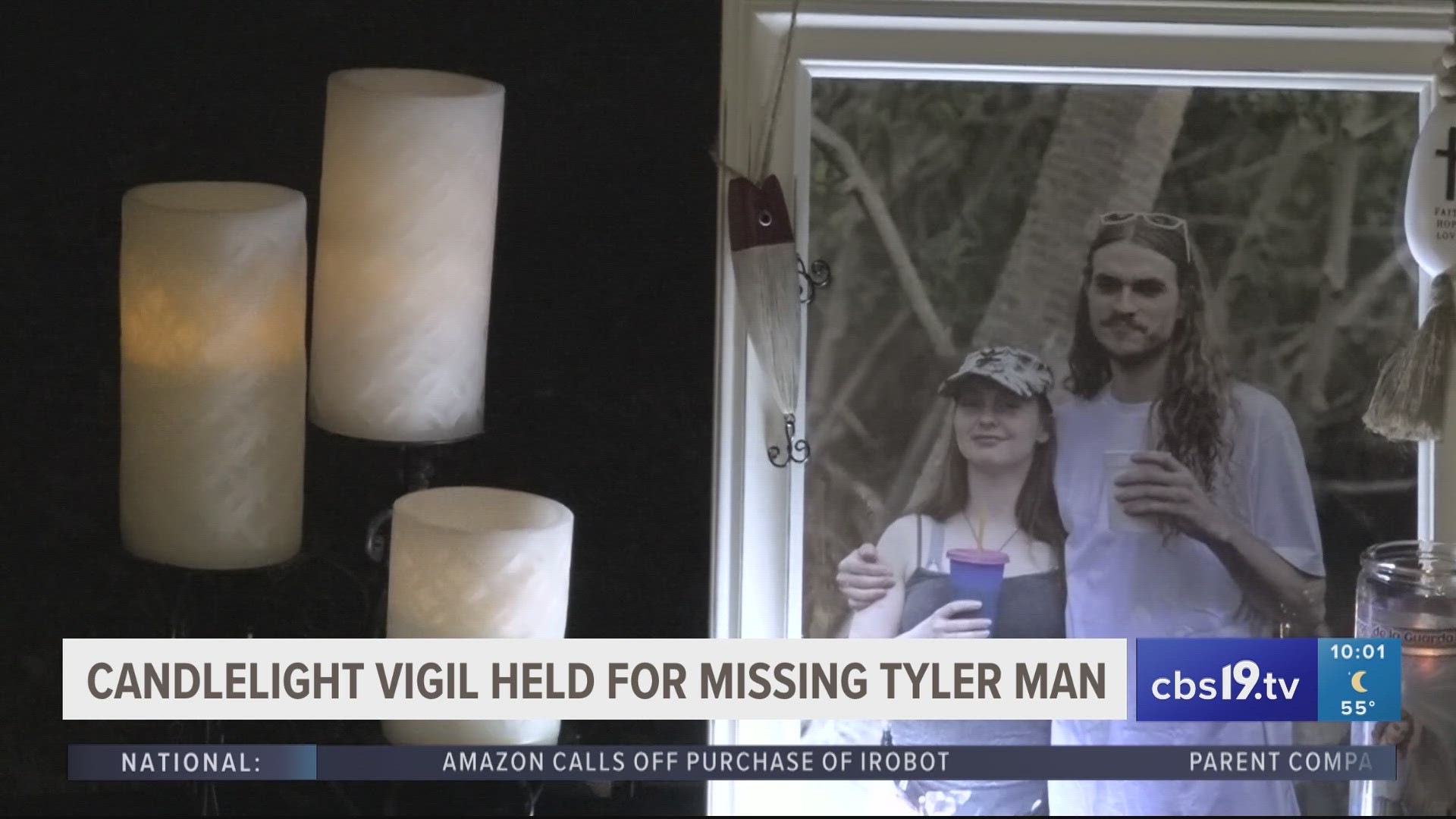Loved ones hold candlelight vigil for missing 29-year-old Tyler man