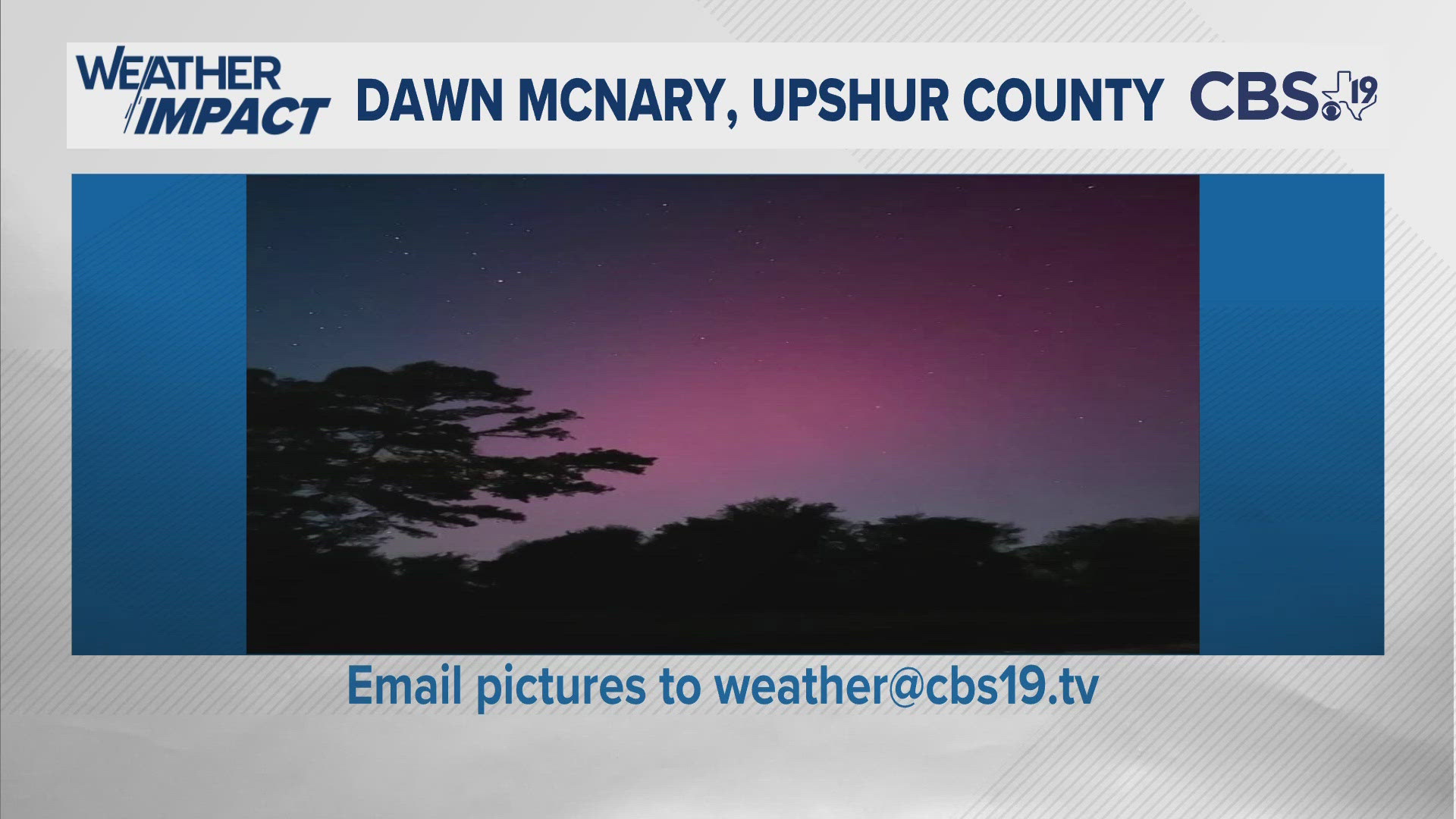 Send your Northern Lights photos to news@cbs19.tv or weather@cbs19.tv!