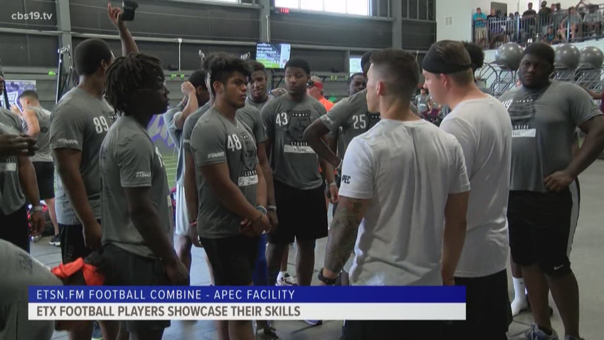 East Texas football players take part in combine