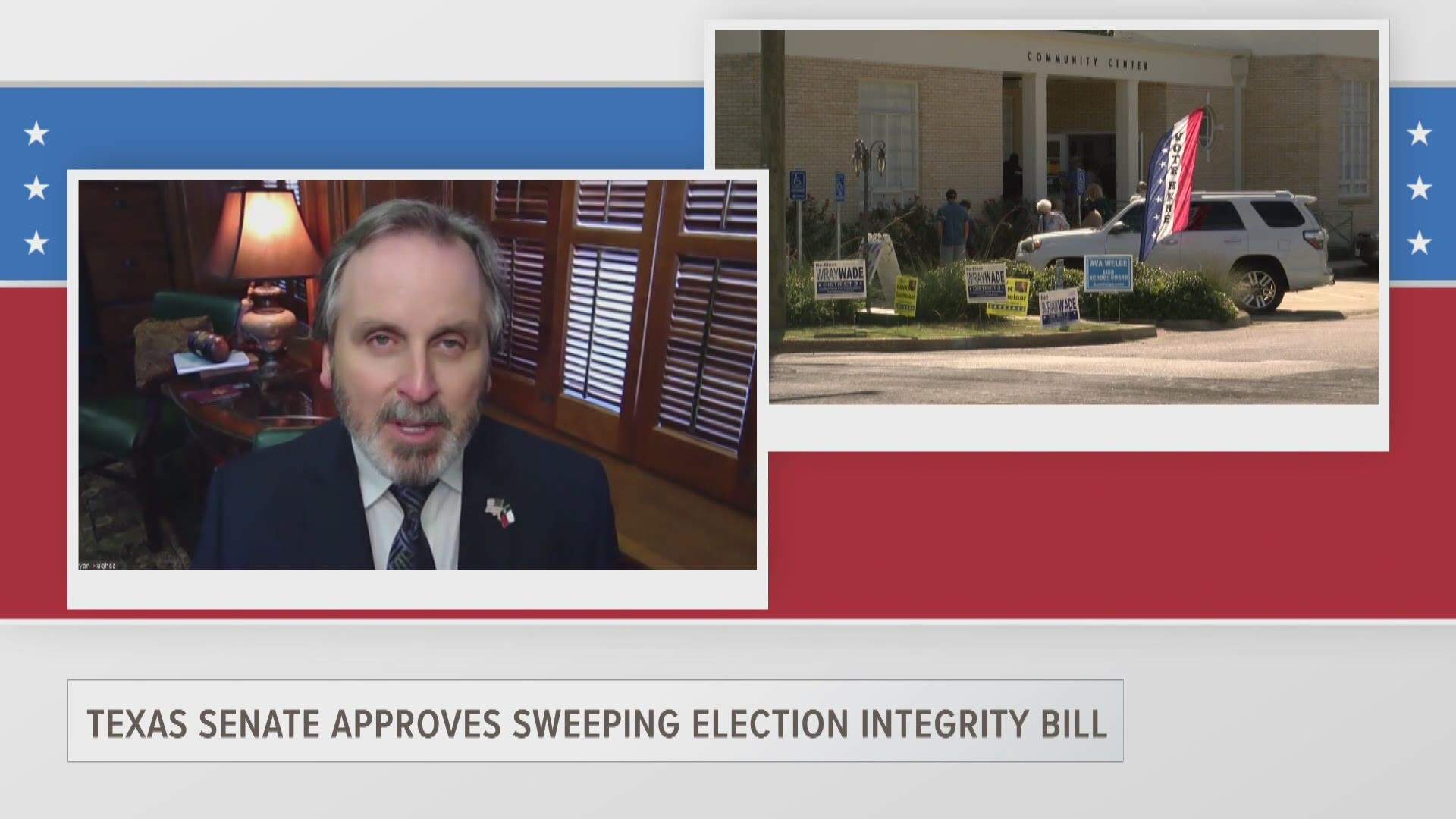 Hughes (R-Mineola) talks about the need for and potential impact of SB7, an election reform bill critics claim would impede minorities' ability to vote