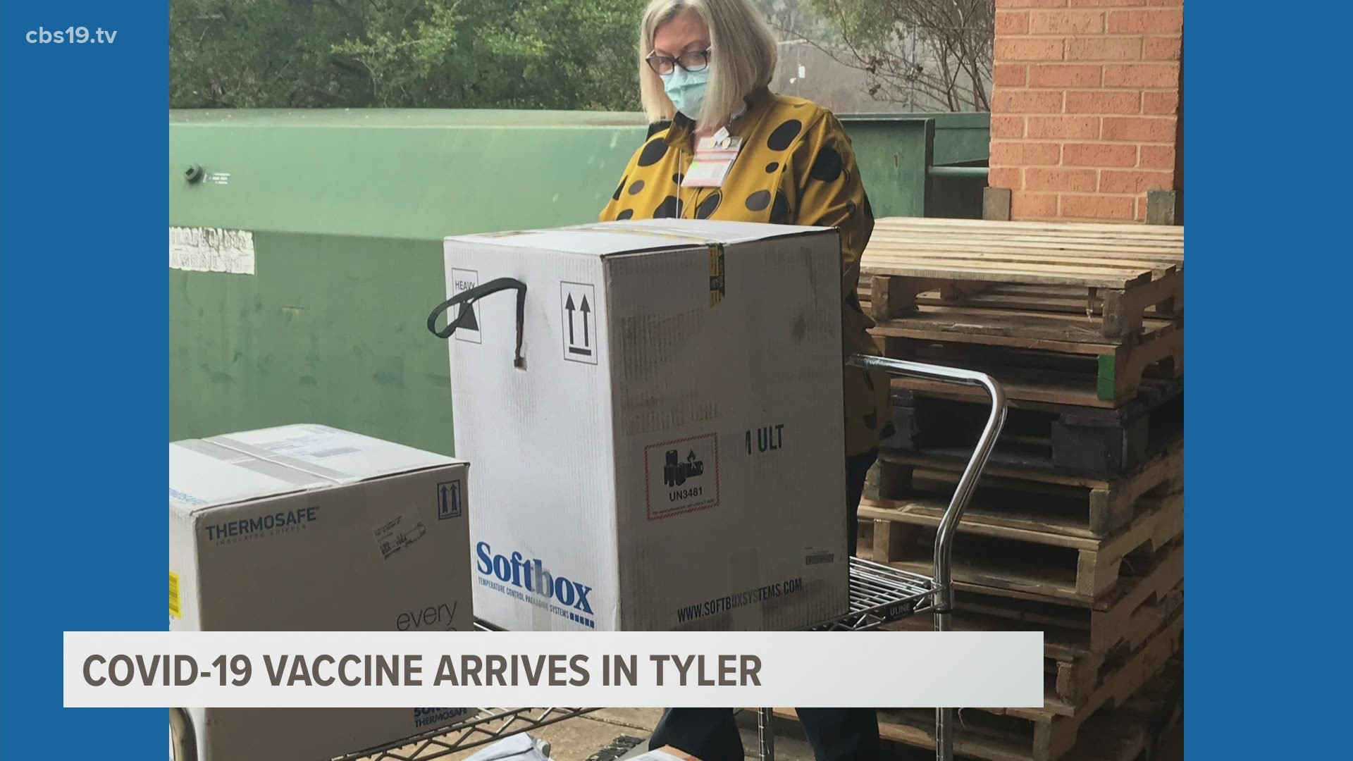 The vaccines were delivered to UTHSCT around 10:15 a.m.