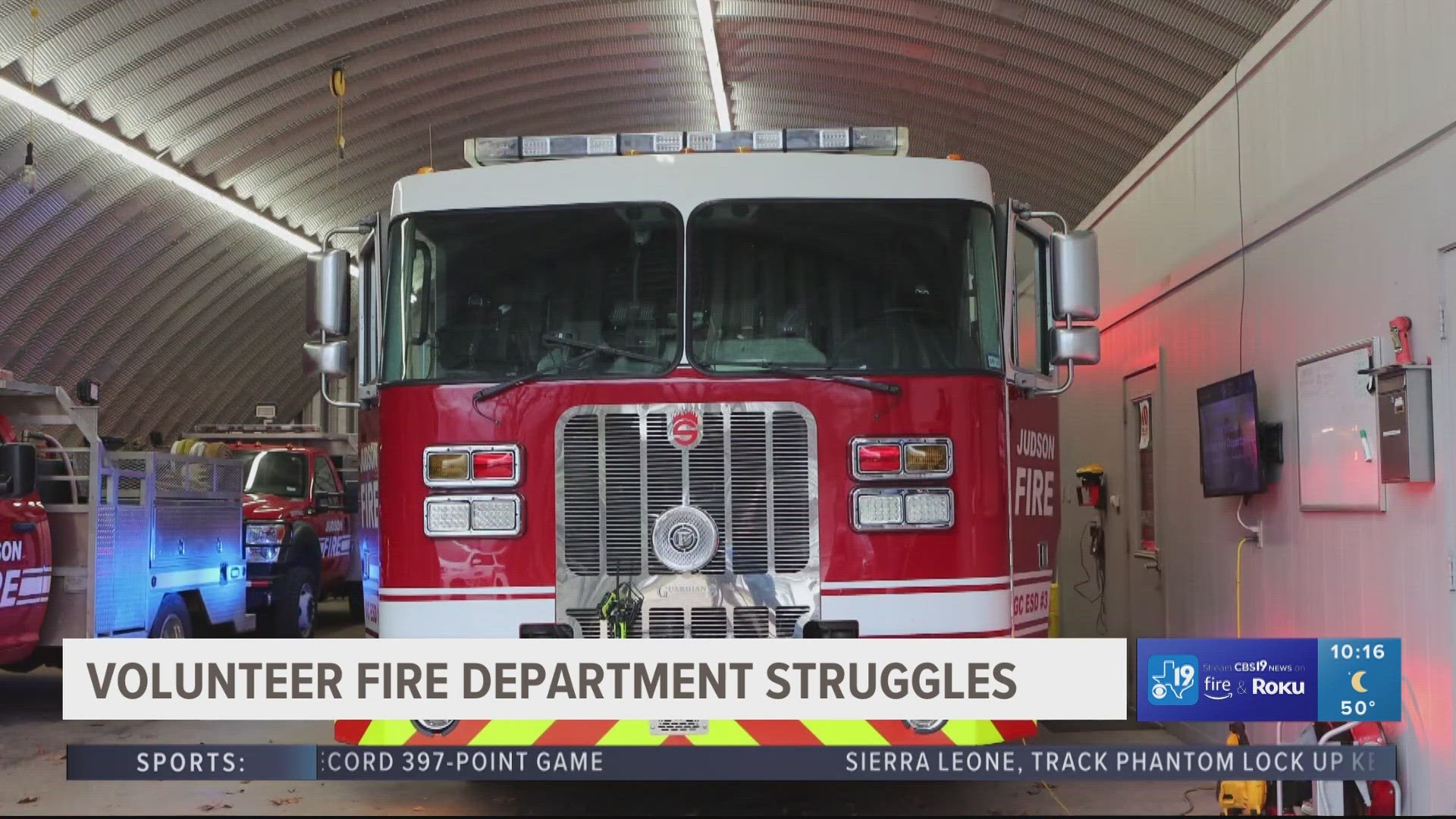 Chief Jackson with the Judson Fire Department points to multiple factors in a volunteer firefighter shortage.
