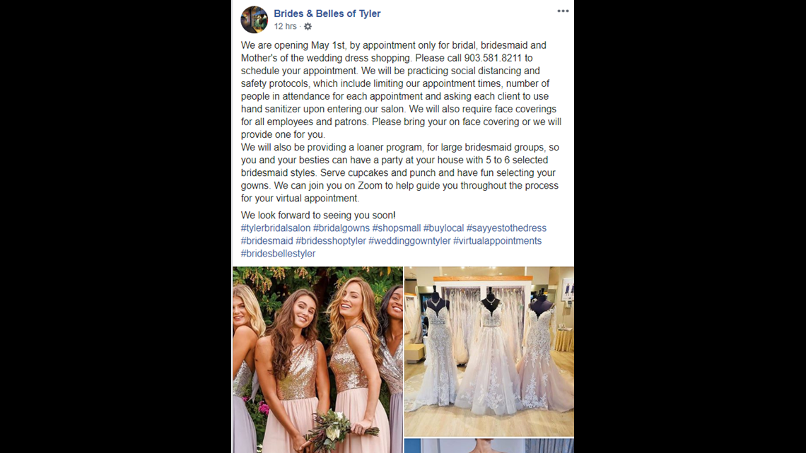 East Texas bridal shop explains finding the right dress during COVID-19 | cbs19.tv East Texas bridal shop explains finding the right dress during COVID-19 | cbs19.tv