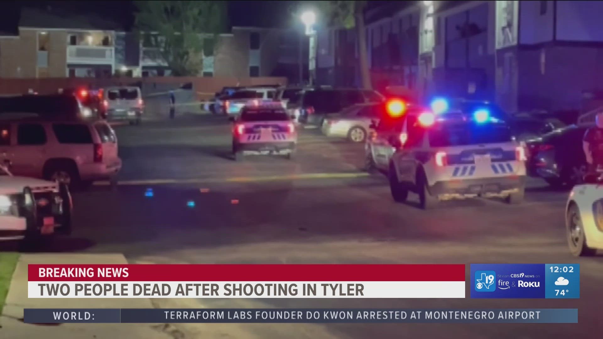 Tyler Police: 2 dead, 1 injured after shooting near apartment complex