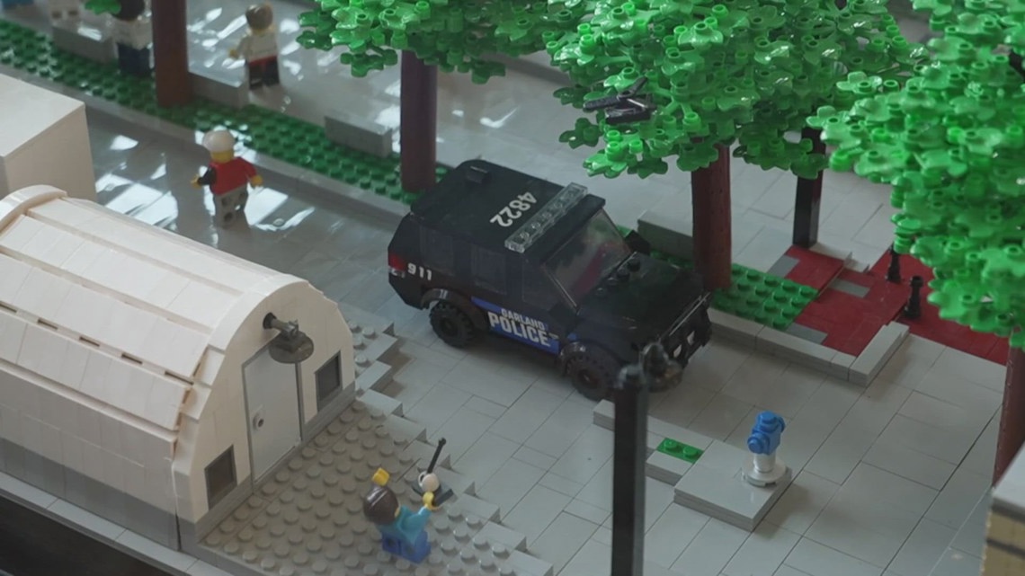 Texas city's downtown re-imagined in Lego form