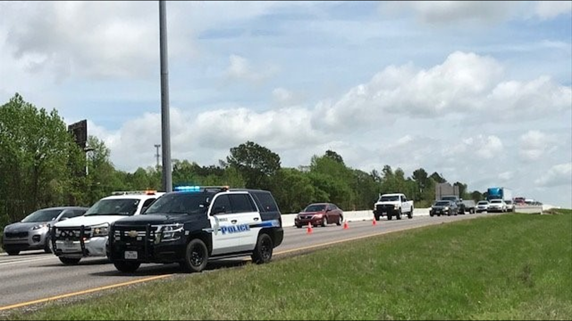 Police Dog jumps into the lap trucker, causes crash on I20 cbs19.tv