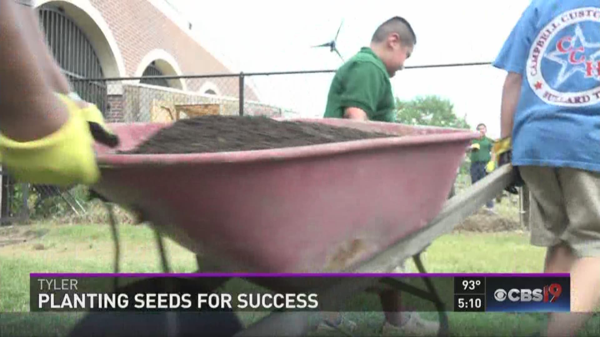 For many people, working in the yard may seem like a chore, but students at Douglas Elementary School in Tyler are excited about gardening.