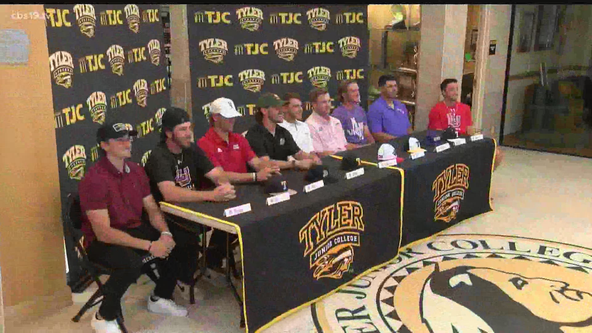 TJC Baseball took some time Wednesday to honor nine players who signed to play at their
 respective 4-year university.