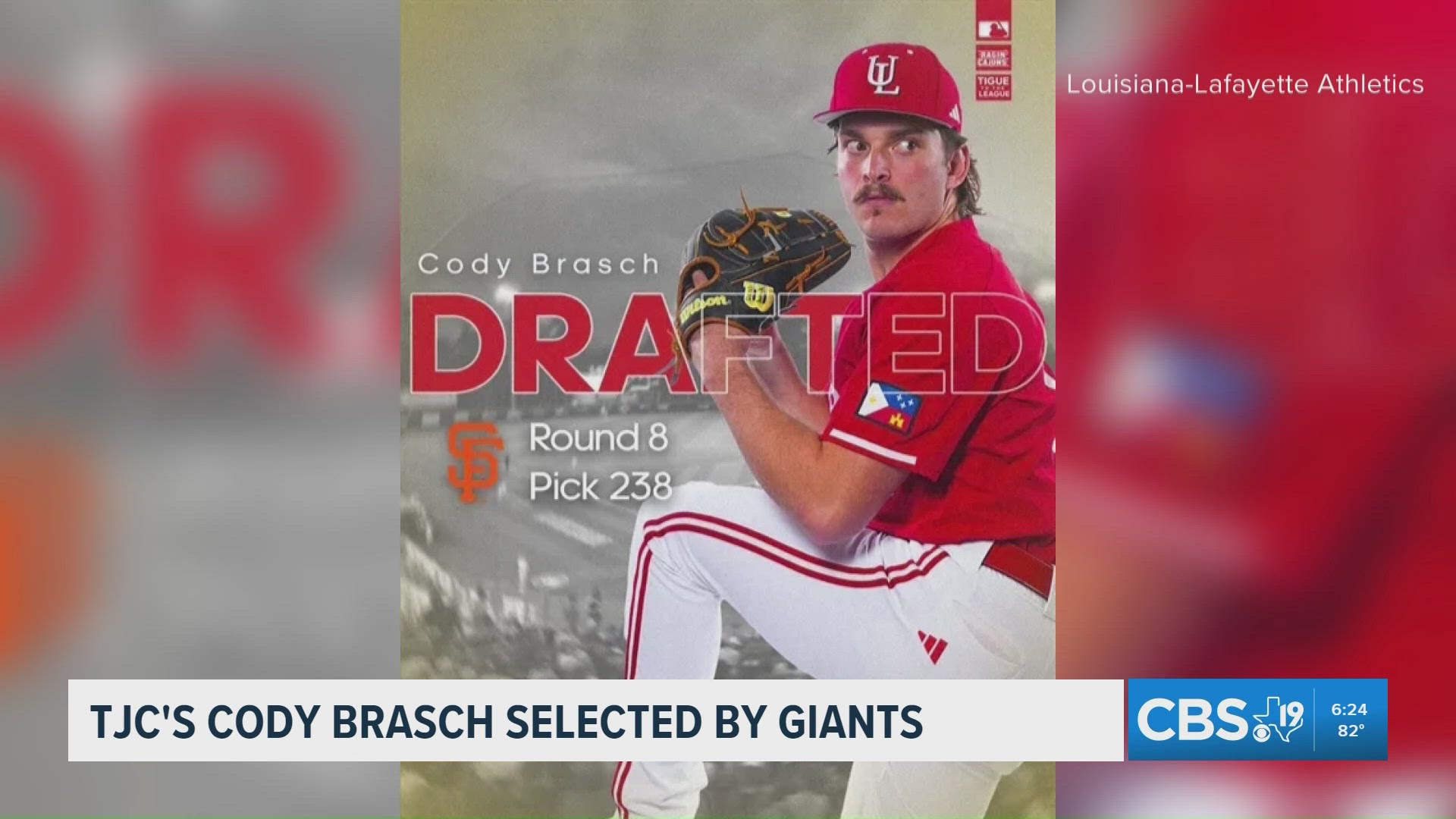 Former TJC pitcher Cody Brasch drafted by Giants | cbs19.tv