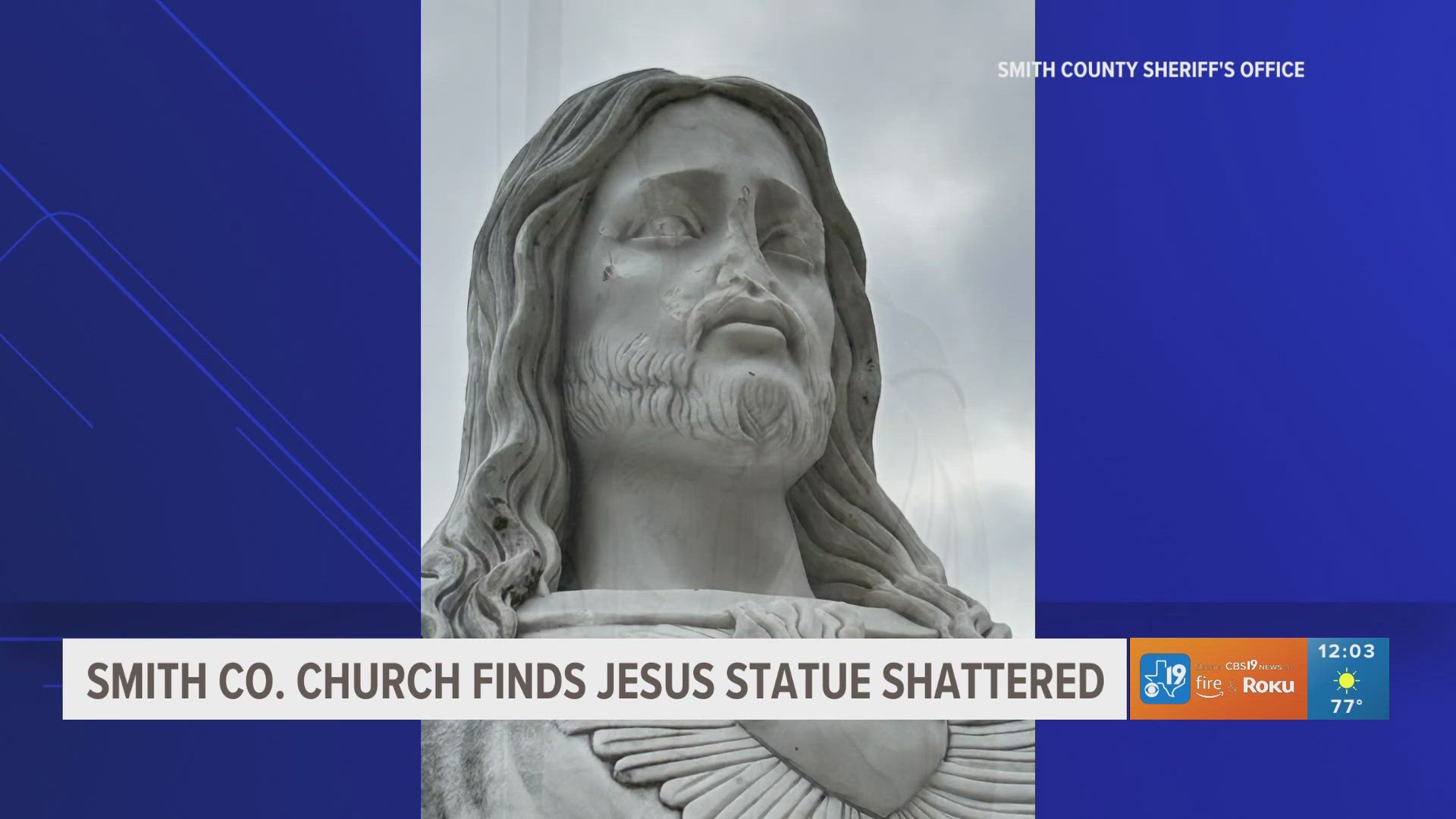 Surveillance video released of vandalism of Jesus statue at Texas