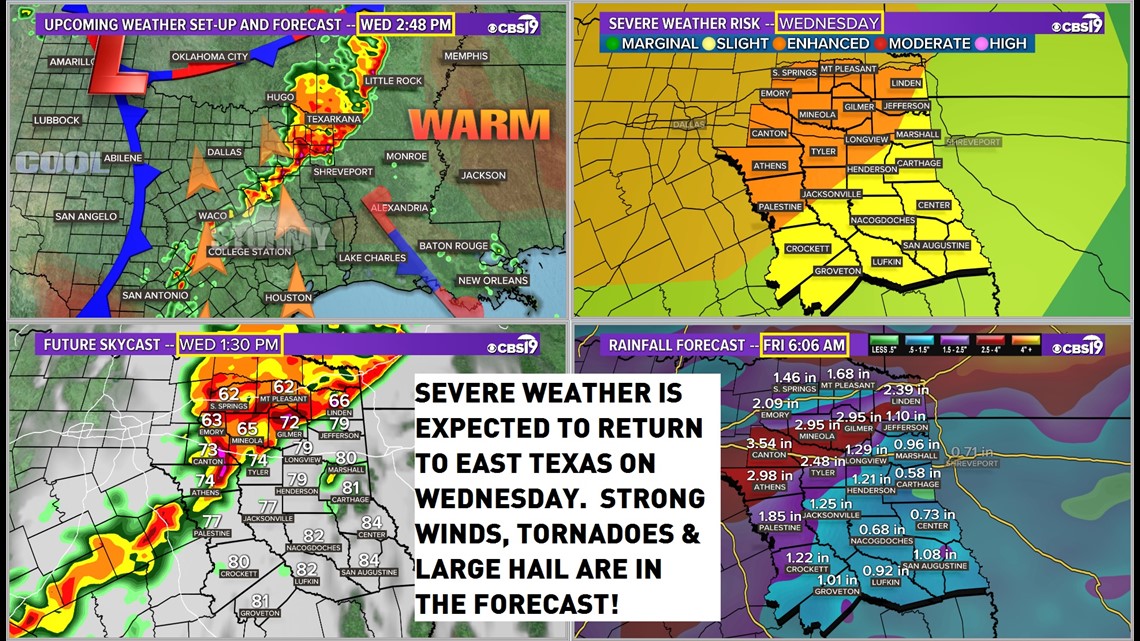 East Texas Weather Forecast from CBS 19. cbs19.tv