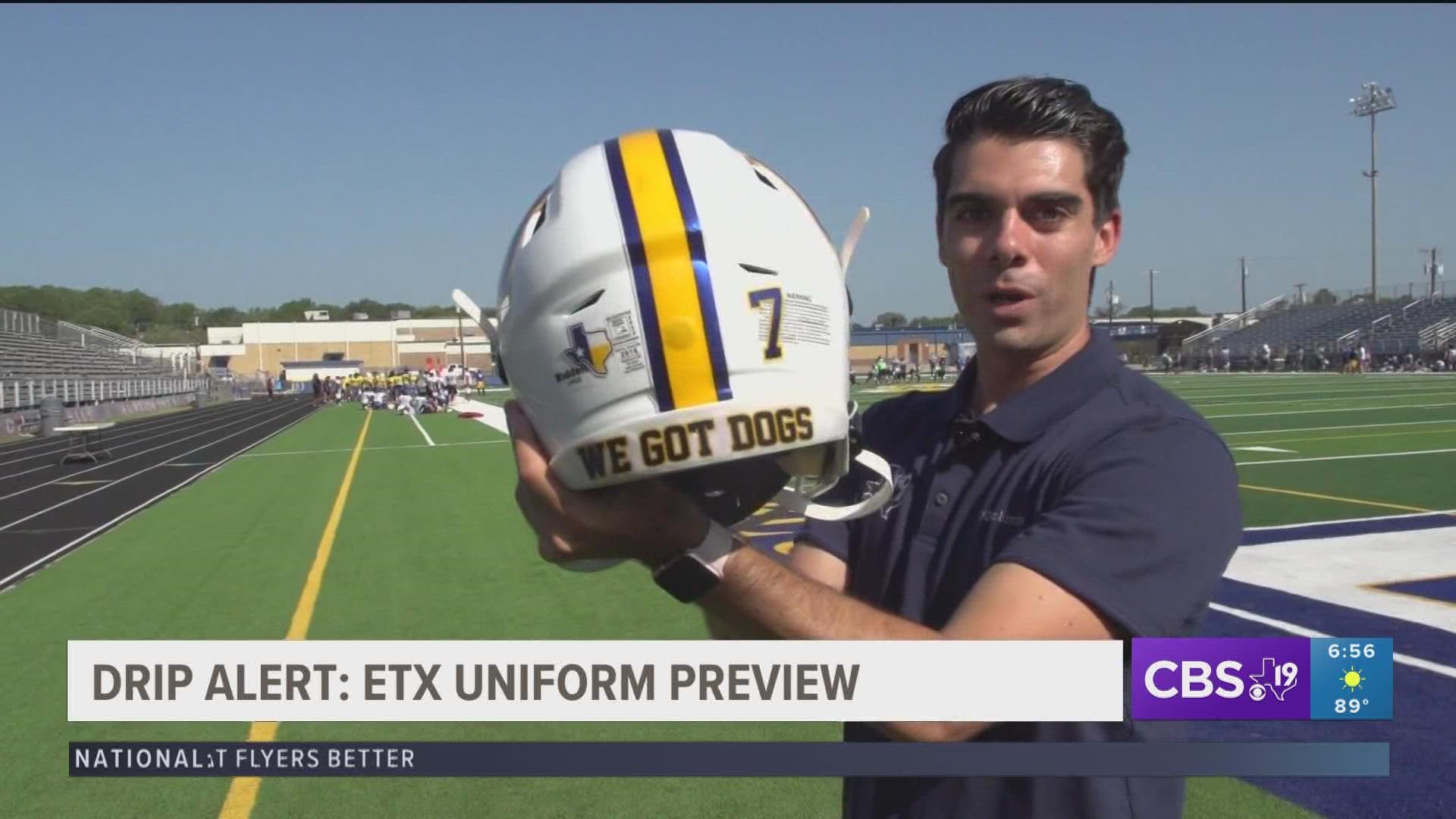CBS19's Bryce Brauneisen checked out a couple of the best uniform combos in East Texas ahead of the season.