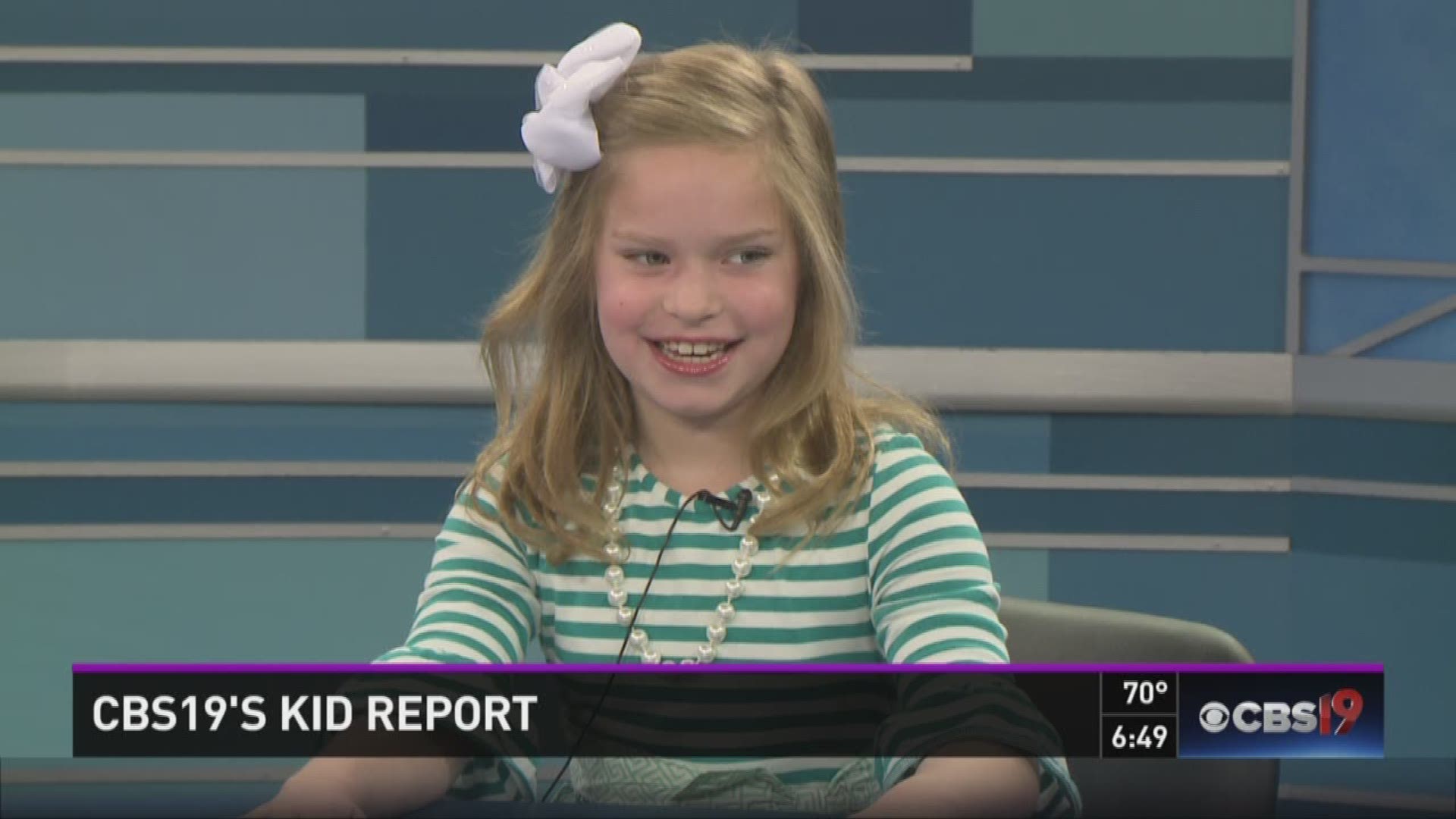 This week's Kid Report is from Emily Rivers. She's a third grade student at Wise Elementary in Chapel Hill. Every week. she gets to go to dance, art, music, and drama.