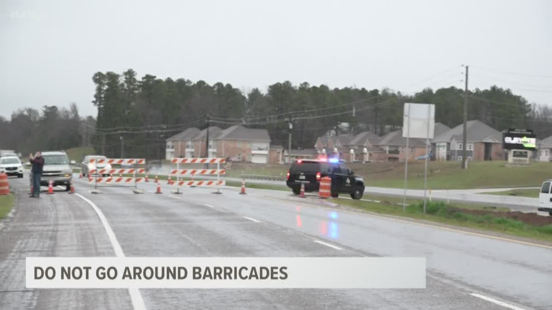 With all the flooding, here's a reminder to never drive around those barricades on local roads. One East Texan learned that first hand.