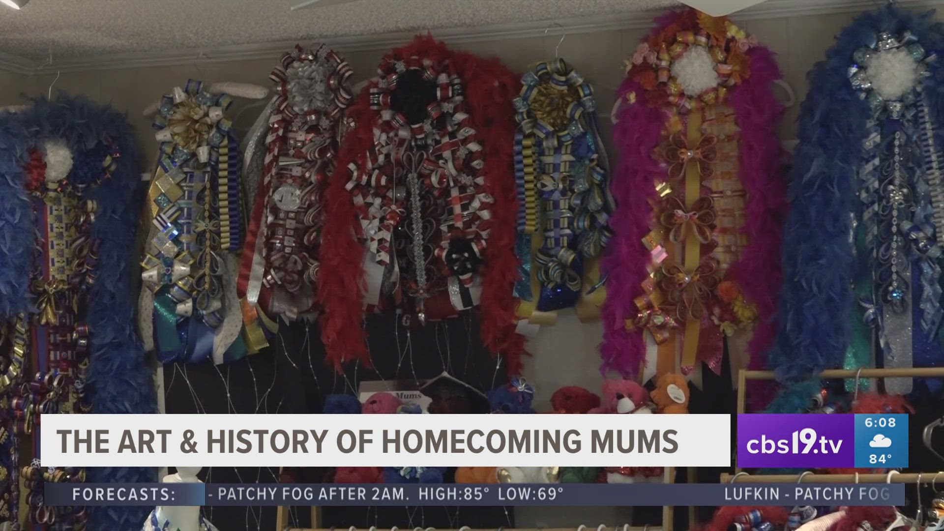 Amber Rogers, owner of ETX Mums, said making homecoming mums is an art that she’s mastered. Her busiest time of year is just starting up.