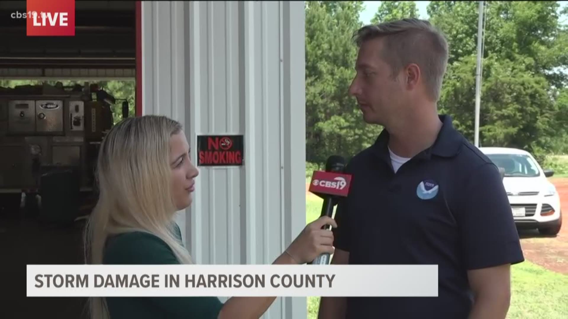National Weather Service Meteorologist Charlie Woodrum confirms to CBS 19's Monica Ortiz that an EF-0 Tornado touched down in Harrison County near Nesbitt.