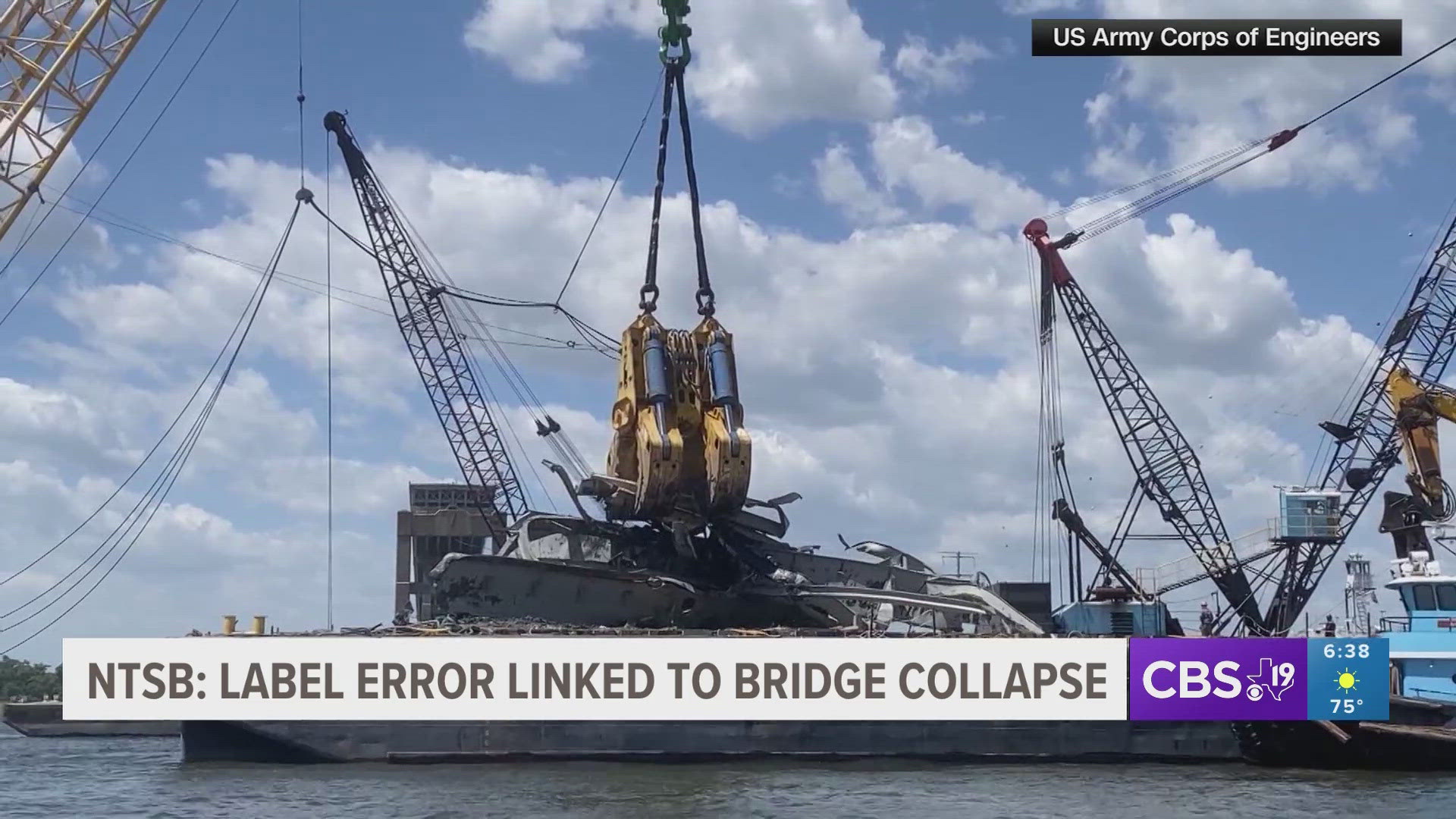 NTSB says label error was linked to collapse of Baltimore bridge
