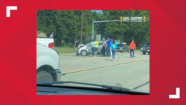 2 vehicle crash in front of Chapel Hill High School