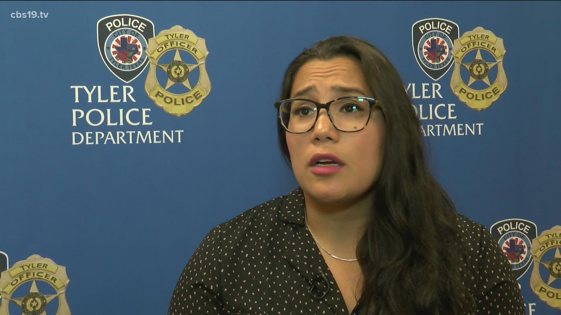 Two years ago, Molina became the first Hispanic female to be a detective on the Tyler force. She hopes to end the under-reporting of crime in the Hispanic community.