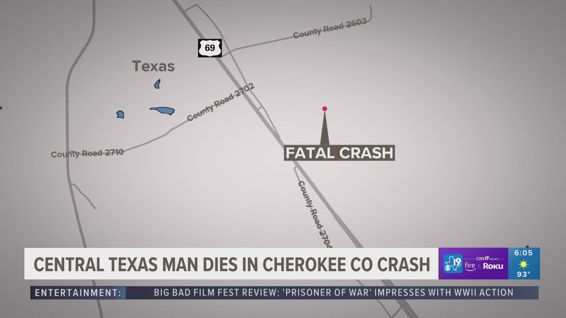 1 dead after crashing into tree in Cherokee County | cbs19.tv