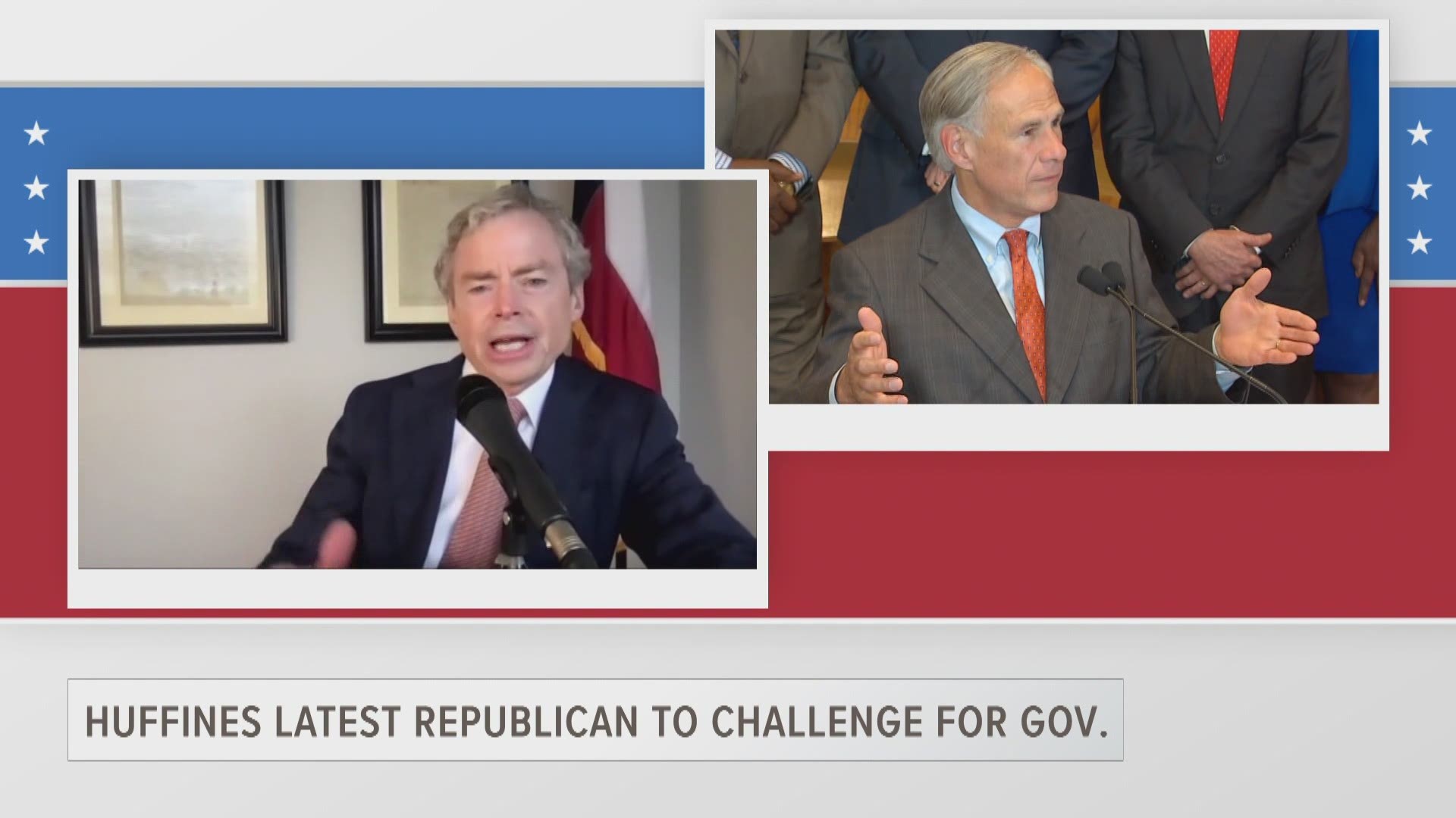 Republican and former State Senator Don Huffines explains in this three-part interview why he is running a primary challenge against Texas Governor Greg Abbott