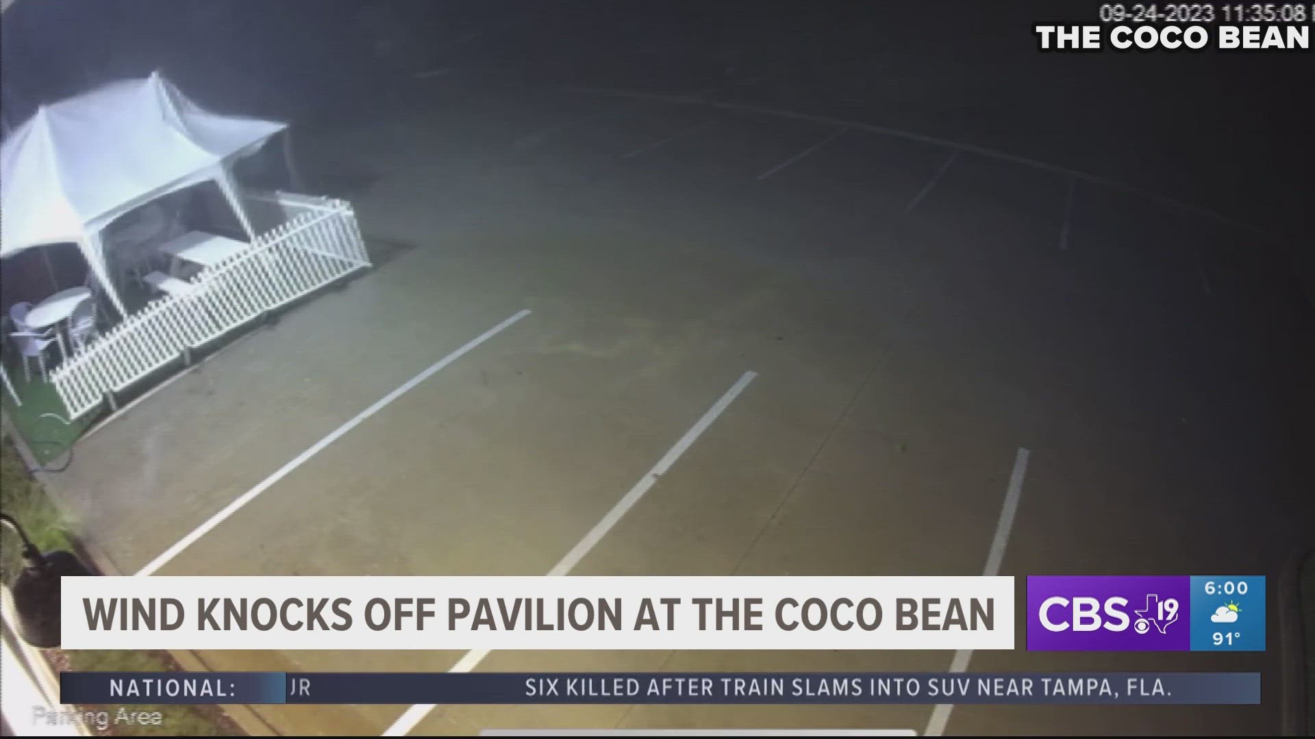 The Coco Bean owner said they just bought the expensive tent and are planning to buy another tent that is more sturdier ahead of future storms.