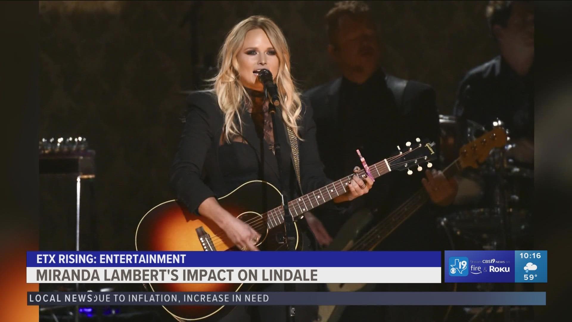 Miranda Lambert's influence makes musical impact on her hometown of Lindale