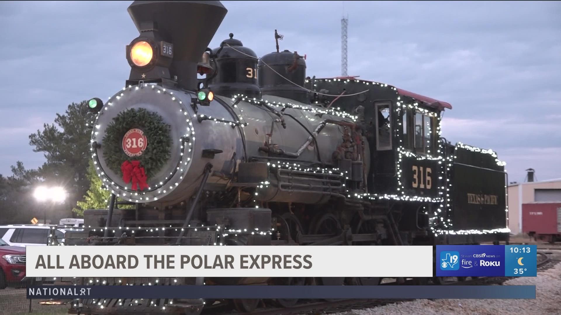 The Christmas train ride is based on Chris Van Allsburg's book turned motion picture, "The Polar Express"