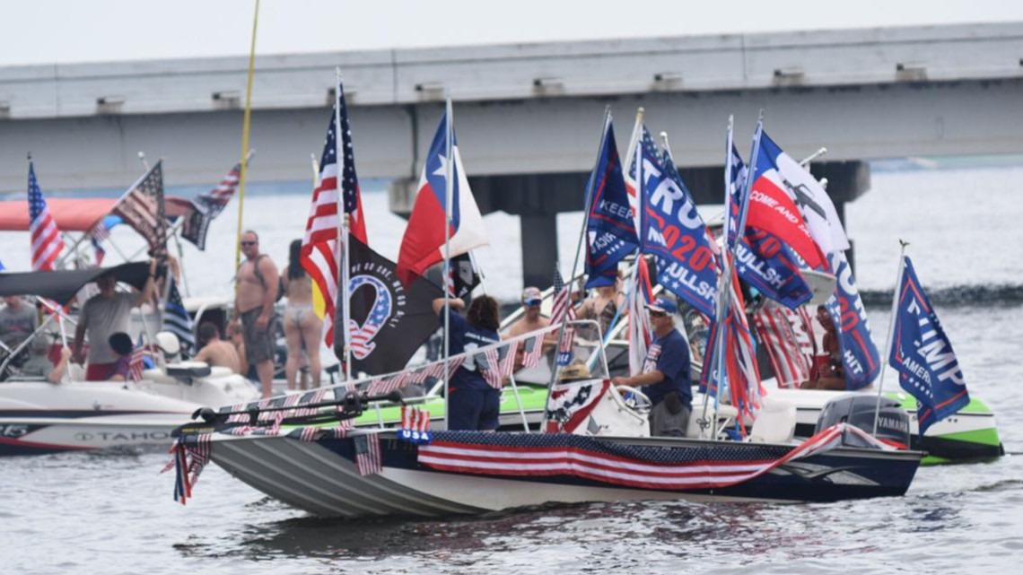 Trump Flotilla On Lake Palestine Draws Close To 100 Boats, Jet Skis 