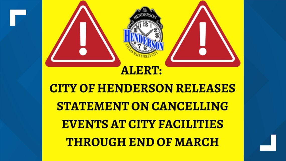 City of Henderson suspends public events through end of March cbs19.tv