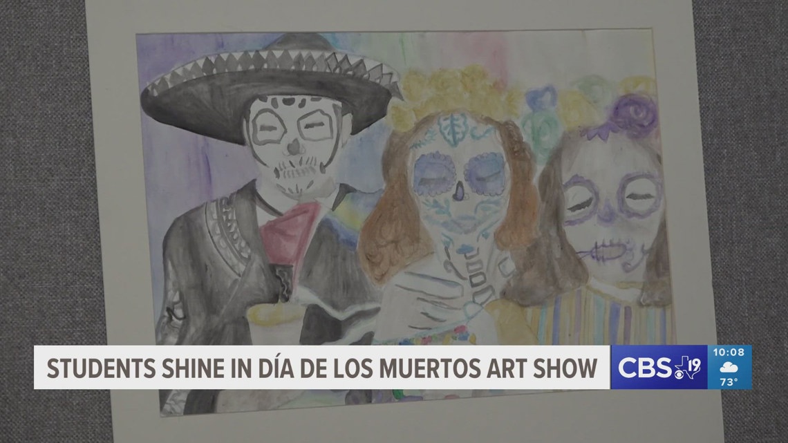 Students' art shines at Día de los Muertos show