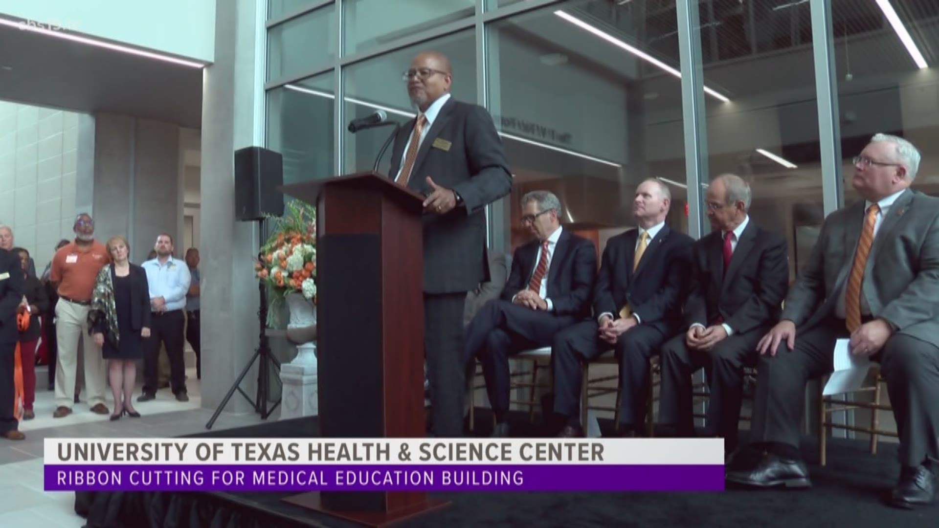 The University of Texas Health Science Center opened the School of Community and World Health building with a ribbon cutting.