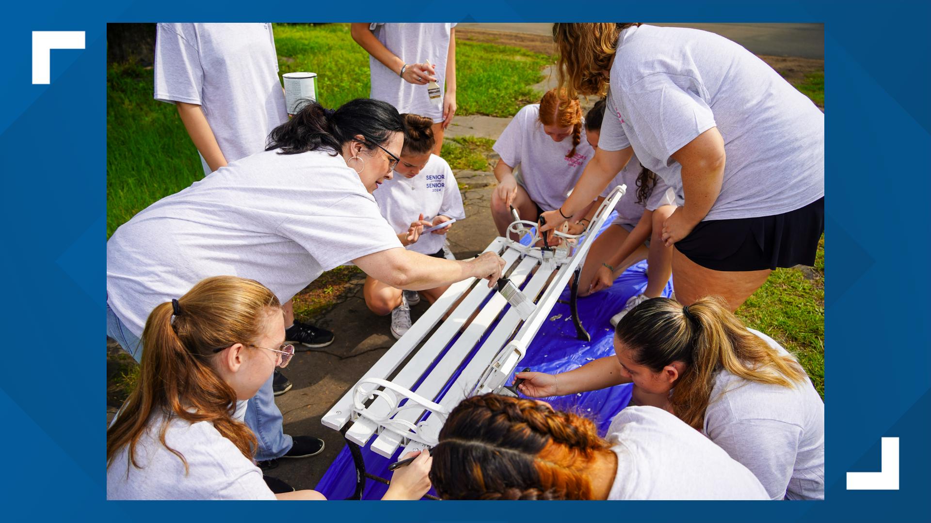 Bullard HS seniors help out senior citizens with yard work | cbs19.tv