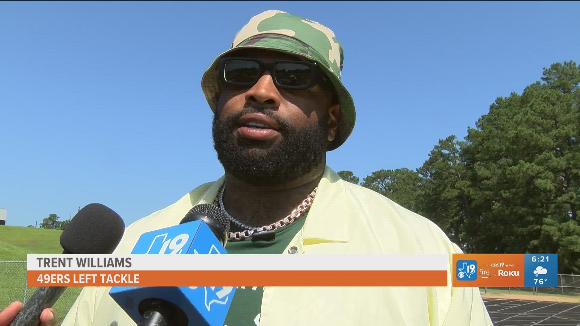 Trent Williams brought his annual football camp back to Longview for another year with Longview Orthopedic, Vincent Taylor and his mom Veronica.