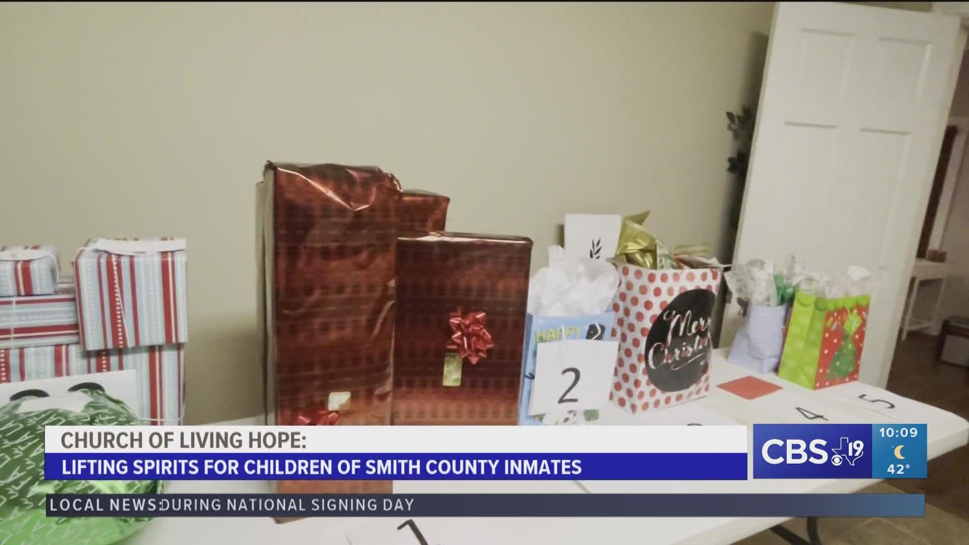 Church of Living Hope in Tyler gives presents to children of Smith County Jail inmates