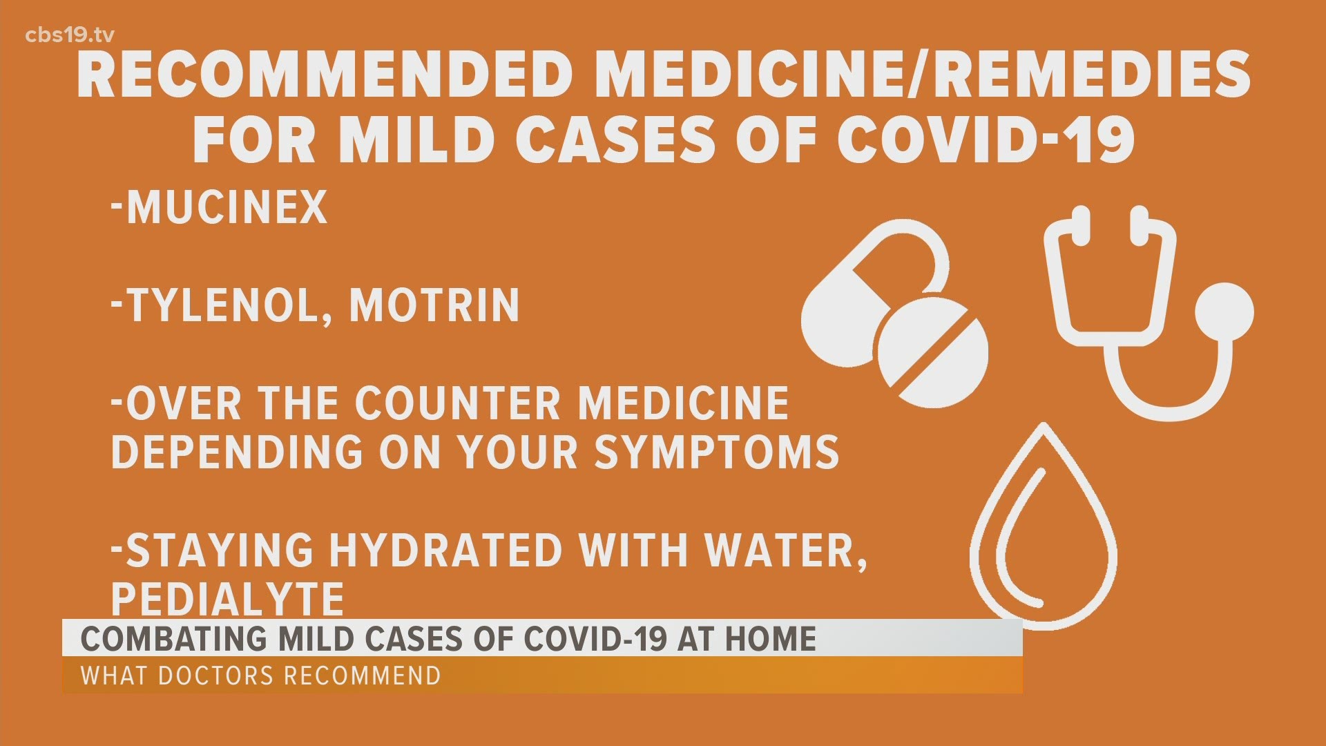 Medicine, remedies doctors are recommending to combat mild cases of COVID-19 at home