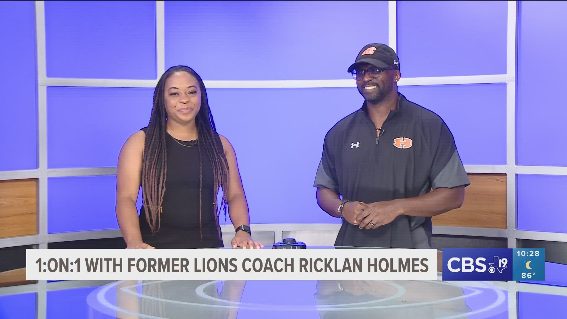 Former Tyler High Lions head football coach Ricklan Holmes joined CBS19 to discuss future at Hutto HS and more.