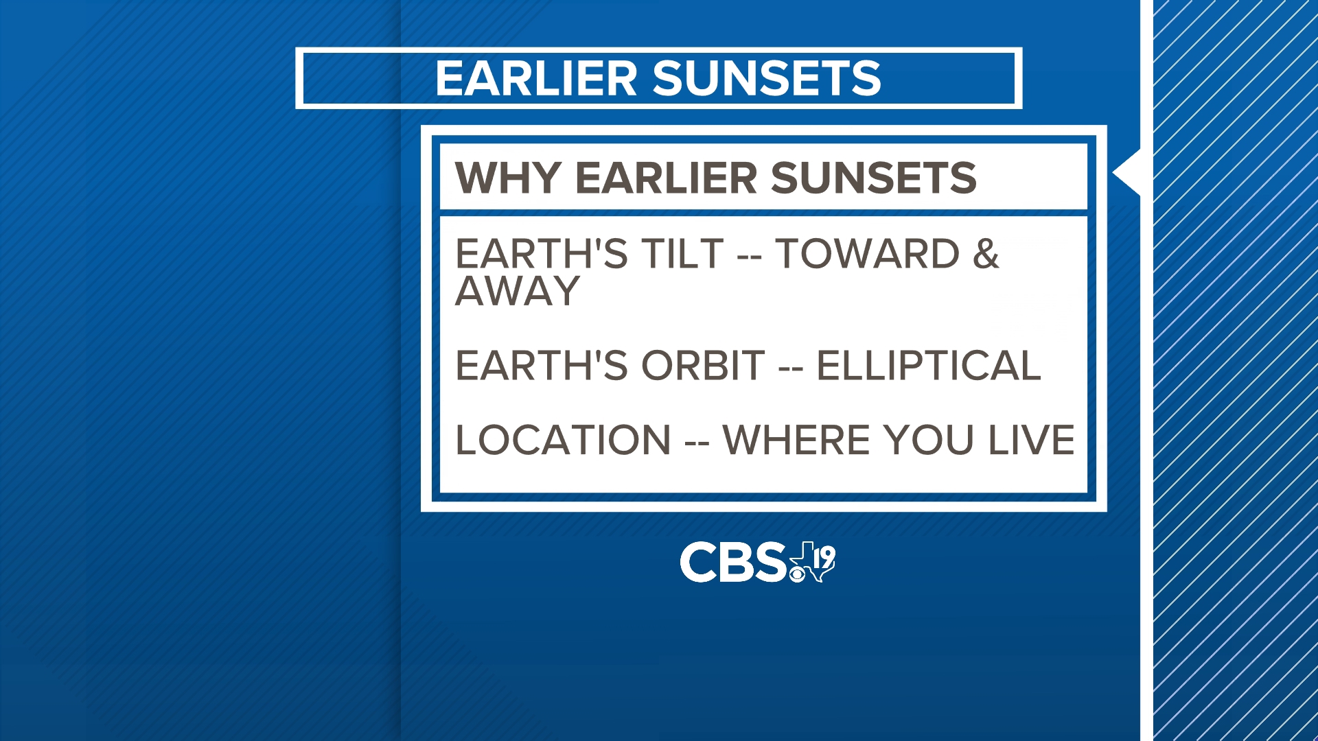 When is sunset? cbs19.tv