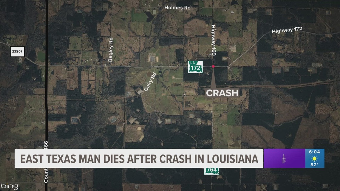 East Texas man dies after crash in Louisiana | cbs19.tv