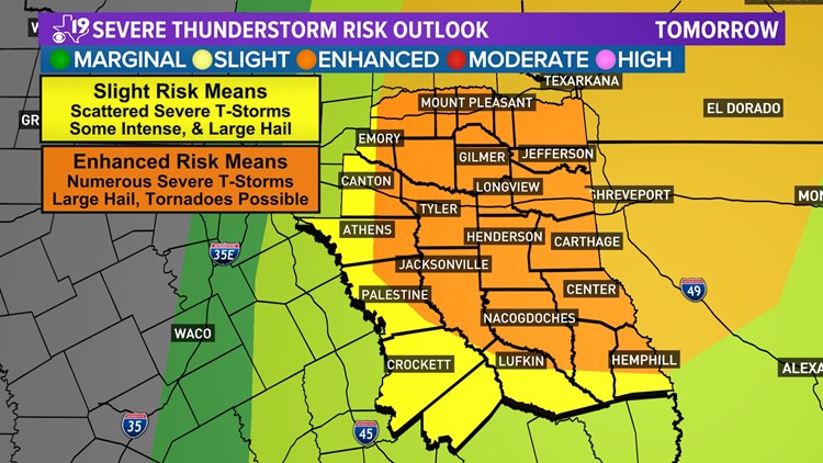 CBS19 WEATHER BLOG: Severe weather expected for East Texas on Monday