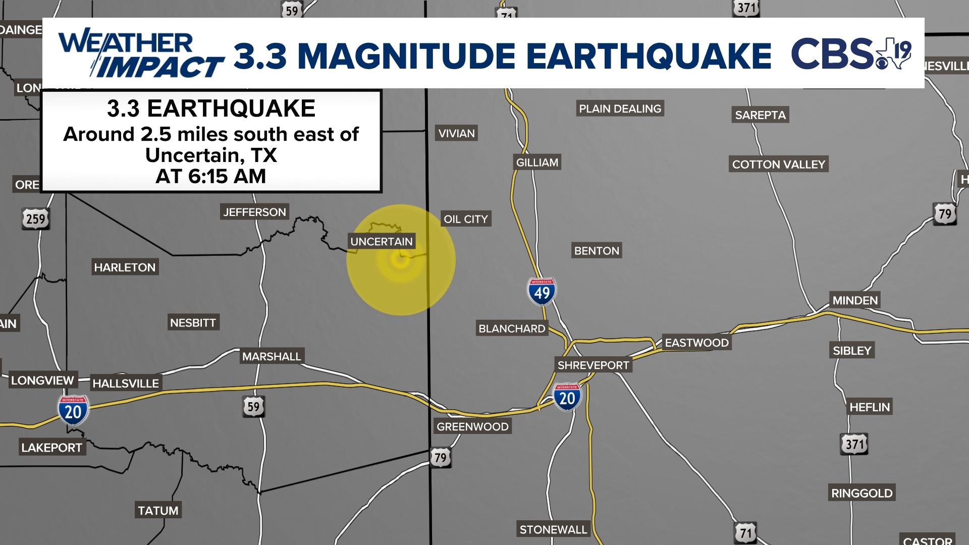 3.3 magnitude quake jolts East Texas; residents asked to report tremors ...