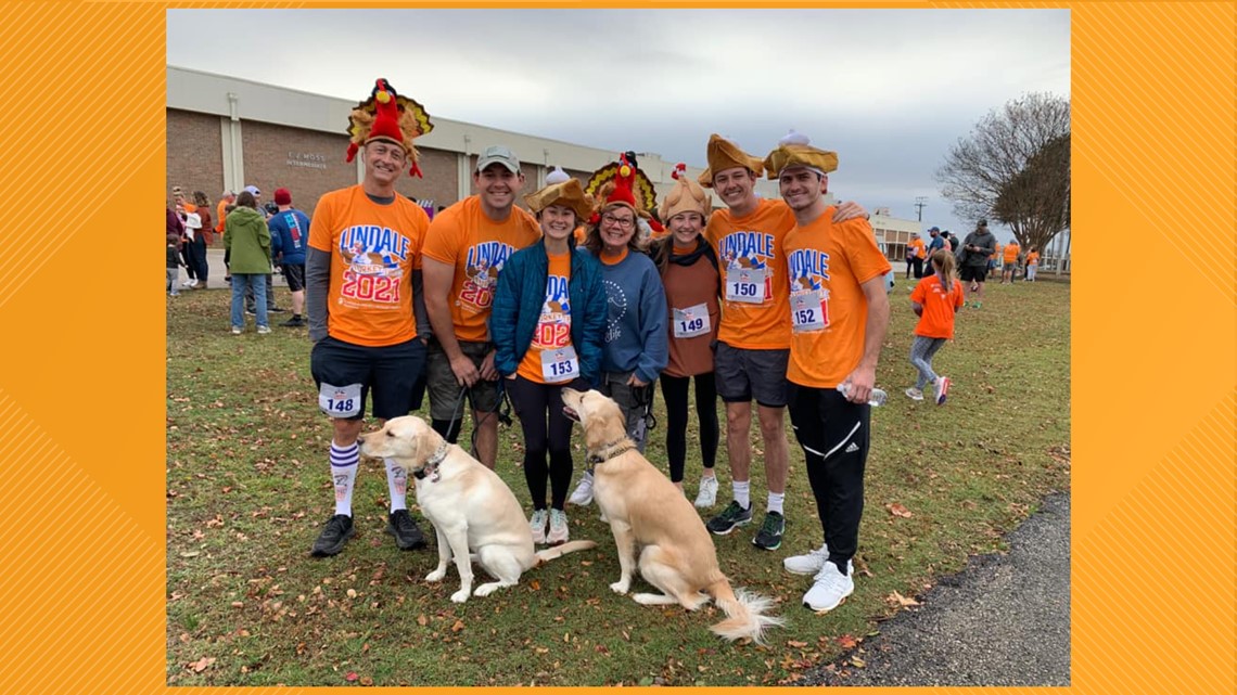 Christus Trinity Mother Frances Presents Check at Turkey Trot - Vimarsana News