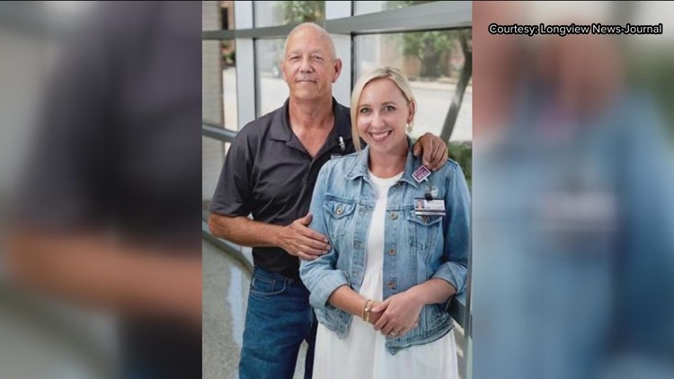 Father, daughter bond while both work at a Longview hospital